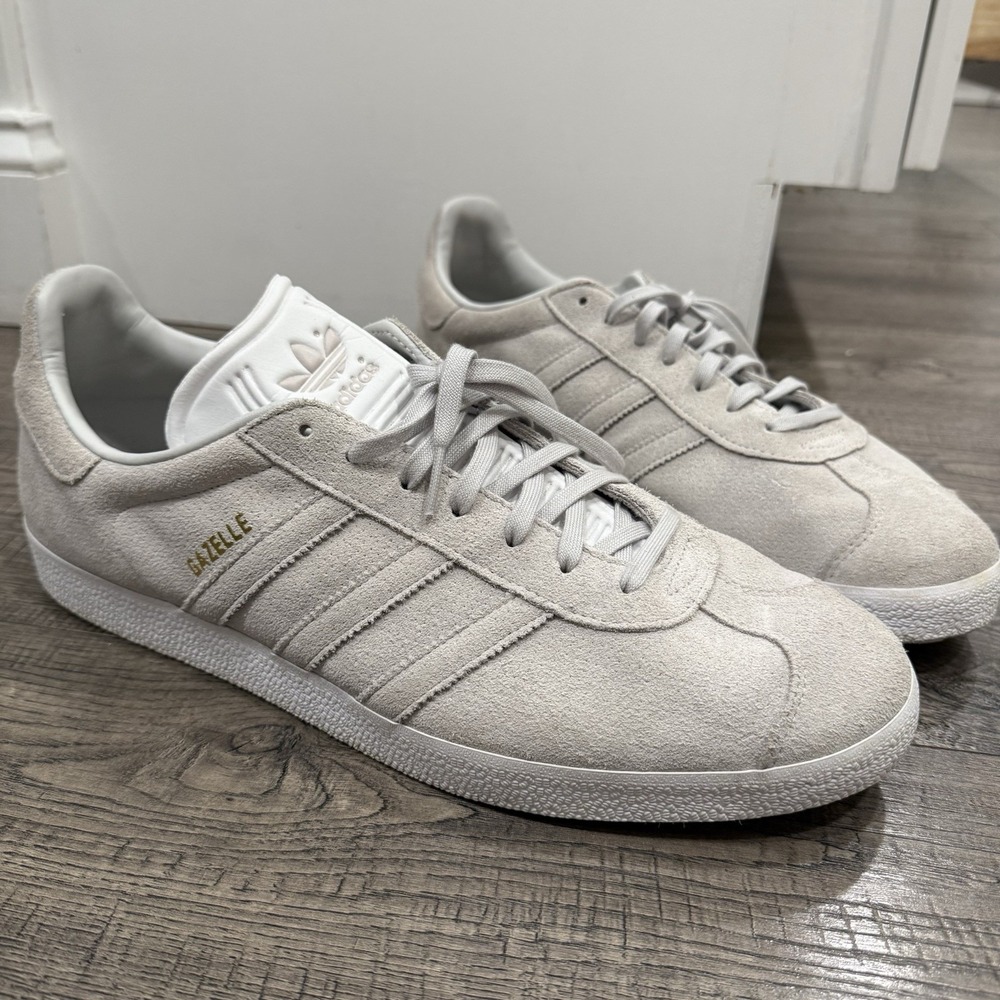 Adidas Gazelle Men's Size 13 Cream Off White Suede Sneakers JI17222993